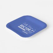 Blauwe Dokter Ladingsbar Medische Toekomstige Dokt Papieren Bordje (Gebogen)