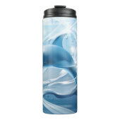 Blauwe dolfijn, aangepaste naam tumbler thermosbeker (Voorkant)