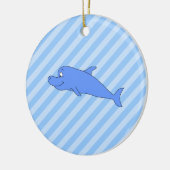 Blauwe dolfijn. keramisch ornament (Links)