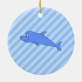 Blauwe dolfijn. keramisch ornament (Achterkant)