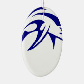 Blauwe dolfijn keramisch ornament (Rechts)