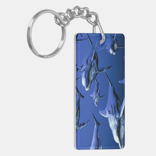 Blauwe dolfijn sleutelhanger (Voorkant Links)