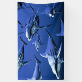 Blauwe dolfijn spandoek (Verticaal)