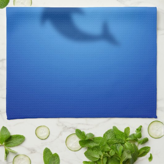 Blauwe dolfijn theedoek (Gevouwen)