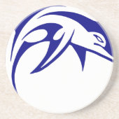 Blauwe dolfijn zandsteen onderzetter (Voorkant)