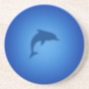 Blauwe dolfijn zandsteen onderzetter