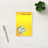 Blauwe dolfijnen dansen in de tropische zon post-it® notes (Kantoor)