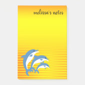 Blauwe dolfijnen dansen in de tropische zon post-it® notes (Voorkant)