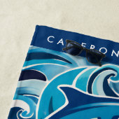 Blauwe Dolfijnen & Golven Strandlaken (In situ)