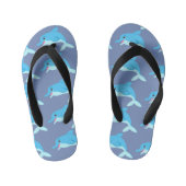 Blauwe dolfijnen kinder teenslippers (Voetbed)