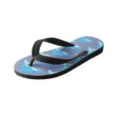 Blauwe dolfijnen kinder teenslippers (Schuin)