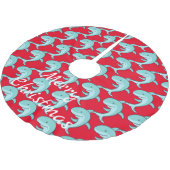 Blauwe dolfijnen Leaping Thunder_Cove Kerstboom Rok (Gekanteld)