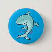 Blauwe dolfijnen Leaping Thunder_Cove Ronde Button 5,7 Cm (Voorkant)