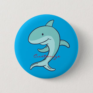 Blauwe dolfijnen Leaping Thunder_Cove Ronde Button 5,7 Cm