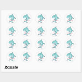 Blauwe dolfijnen Leaping Thunder_Cove Ronde Sticker (Vel)