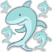 Blauwe dolfijnen Leaping Thunder_Cove Sticker (Voorkant)