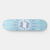 Blauwe Dolfijnen Mandala Maritiem Skateboard (Horizontaal)