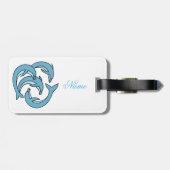 Blauwe dolfijnen omcirkelen Thunder_Cove Bar Bagagelabel (Achterkant horizontaal)