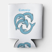 Blauwe dolfijnen omcirkelen Thunder_Cove Blikjeskoeler (Voorkant)