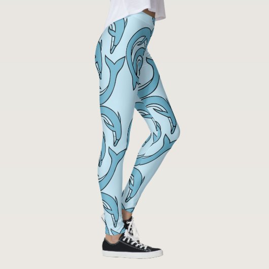 Blauwe dolfijnen omcirkelen Thunder_Cove Leggings (Rechts)