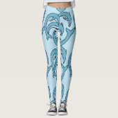 Blauwe dolfijnen omcirkelen Thunder_Cove Leggings (Voorkant)