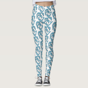 Blauwe dolfijnen omcirkelen Thunder_Cove Leggings