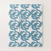 Blauwe dolfijnen omcirkelen Thunder_Cove Legpuzzel (Verticaal)