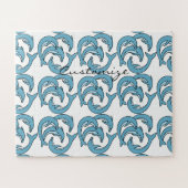 Blauwe dolfijnen omcirkelen Thunder_Cove Legpuzzel (Horizontaal)