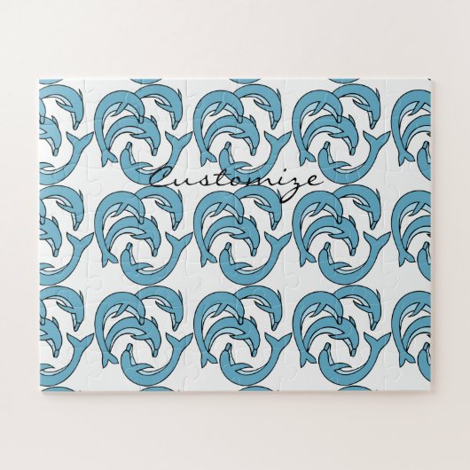 Blauwe dolfijnen omcirkelen Thunder_Cove Legpuzzel (Horizontaal)