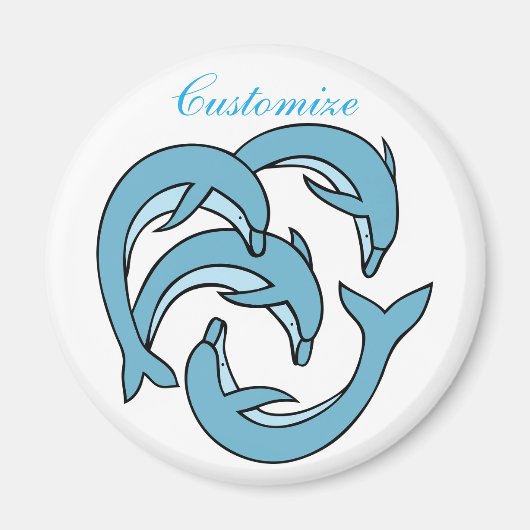 Blauwe dolfijnen omcirkelen Thunder_Cove Magneet (Voorkant)