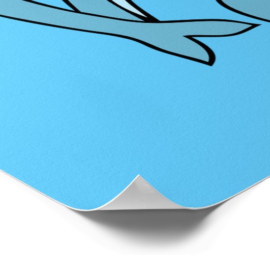 Blauwe dolfijnen omcirkelen Thunder_Cove Poster (Hoek)