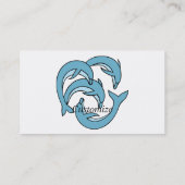 Blauwe dolfijnen omcirkelen Thunder_Cove Visitekaartje (Achterkant)