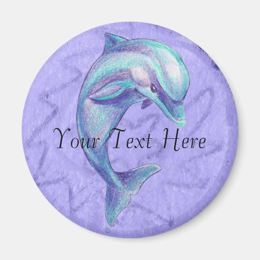 Blauwe dolfijnmagneten magneet (Voorkant)