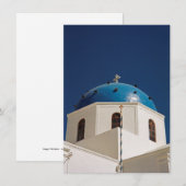 Blauwe dome, Santorini, Griekse kaart (Voorkant / Achterkant)