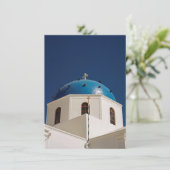 Blauwe dome, Santorini, Griekse kaart (Staand voorkant)