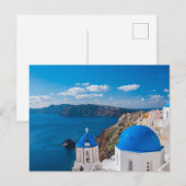 Blauwe Domes van Santorini Briefkaart (Voorkant / Achterkant)