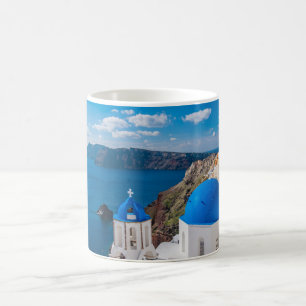 Blauwe domes van Santorini Koffiemok