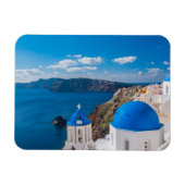 Blauwe Domes van Santorini Magneet (Horizontaal)