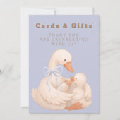 Blauwe Domme Gans Kaarten en Cadeaus Tafelbordje (Voorkant)