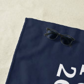 Blauwe Donald Trump 2024 Amerikaanse vlag Strandlaken (In situ)