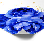 Blauwe Donkere Huid Prinses Verjaardag Welkom Poster (Hoek)