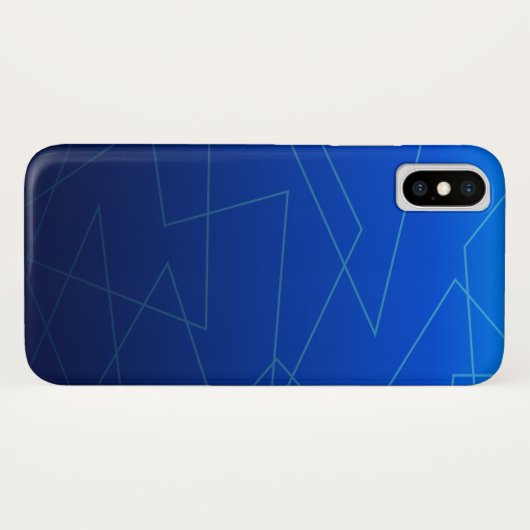 Blauwe donkeromber Case-Mate iPhone case (Achterkant (horizontaal))
