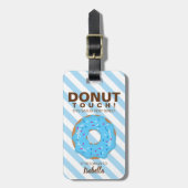 Blauwe Donut Bagage Label (Voorkant verticaal)