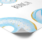 Blauwe donut bedankt een hele tros poster (Hoek)