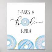 Blauwe donut bedankt een hele tros poster (Voorkant)