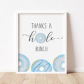 Blauwe donut bedankt een hele tros poster