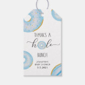 Blauwe donut dankt een hele hoop cadeaulabel (Voorkant)