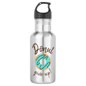 Blauwe Donut geeft op Waterfles (Voorkant)