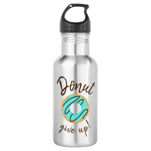 Blauwe Donut geeft op Waterfles
