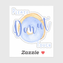 Blauwe Donut Grappig, niet aanraken